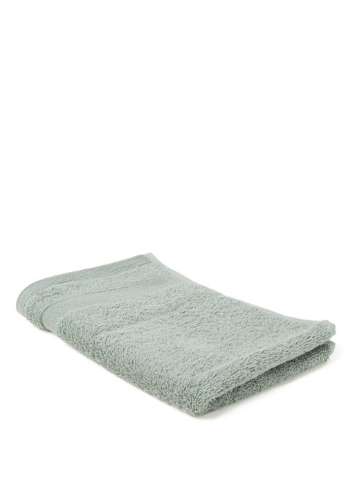 de Bijenkorf Home  Softness gastendoek - 600 gr/m2 - 30 x 50 cm - voorkant 2 zeegroen