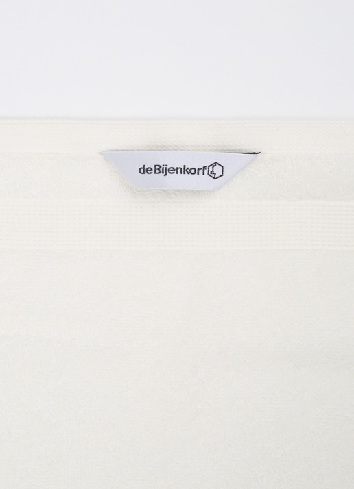 de Bijenkorf Home Softness gastendoek - 600 gr/m2 - 30 x 50 cm - detail wit