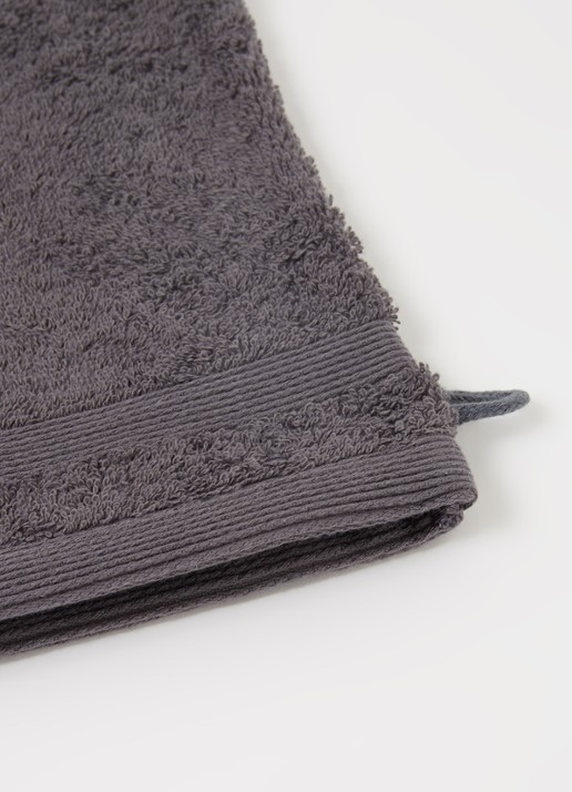 de Bijenkorf Home  Softness washand - 600 gr/m2 - 16 x 21 cm set van 2 - detail 2 antraciet