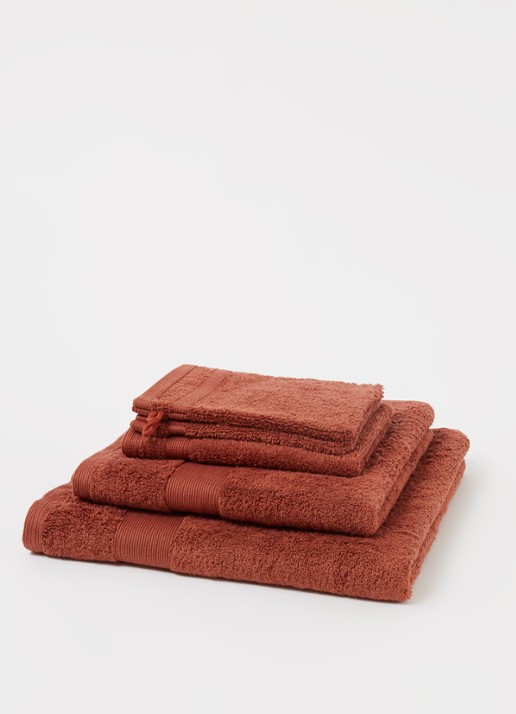 de Bijenkorf Home  Softness washand - 600 gr/m2 - 16 x 21 cm set van 2 - detail 3 kastanjebruin