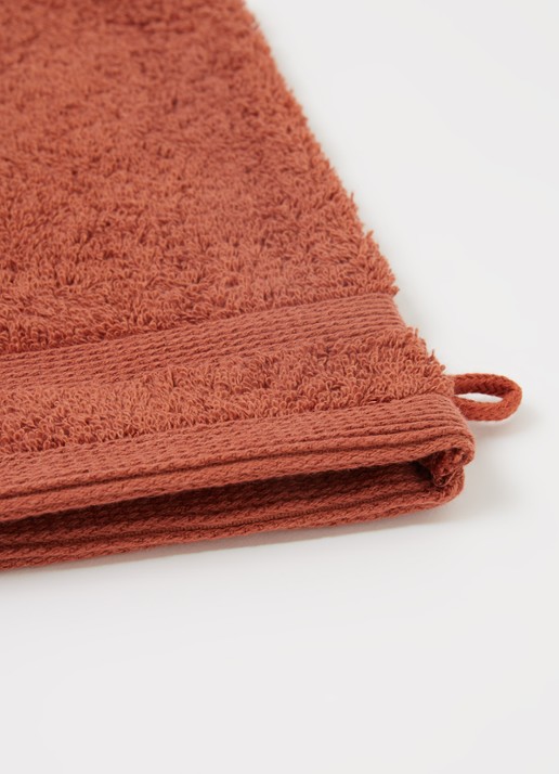 de Bijenkorf Home  Softness washand - 600 gr/m2 - 16 x 21 cm set van 2 - detail 4 kastanjebruin
