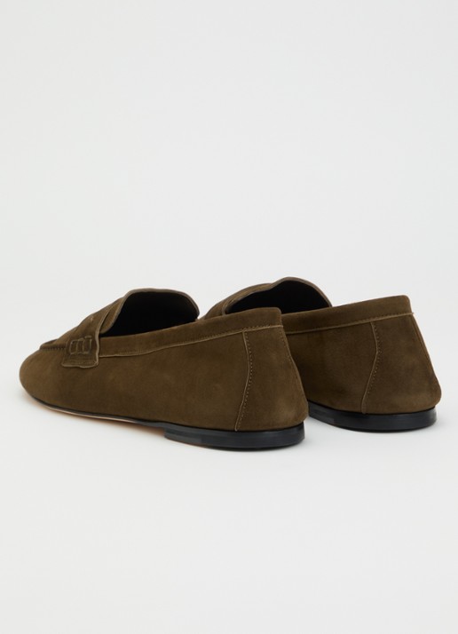 Dear Frances Balla loafer van suède - achterkant 5 mosgroen