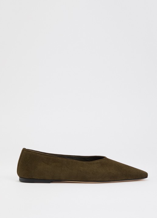 Dear Frances Topo Flat ballerina van suède