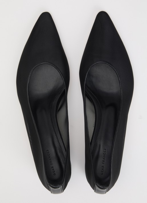 Dear Frances Topo pump van leer - detail 3 zwart