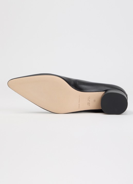 Dear Frances Topo pump van leer - detail 4 zwart