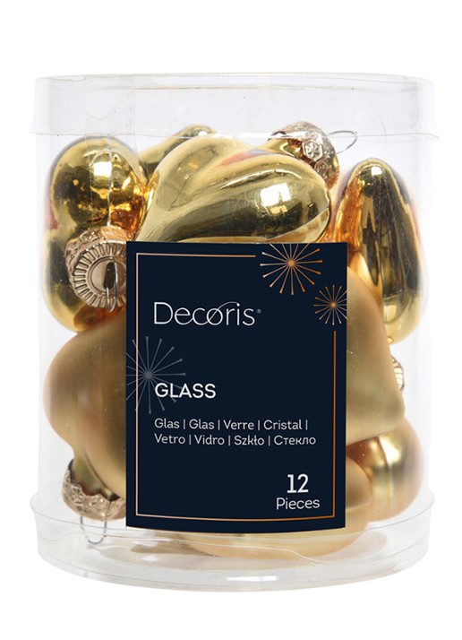 Decoris Hart kersthanger set van 12