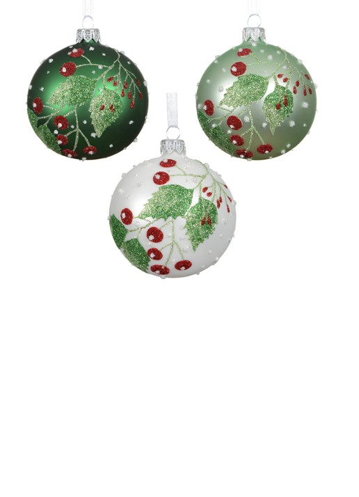 Decoris Kerstbal 8 cm set van 3