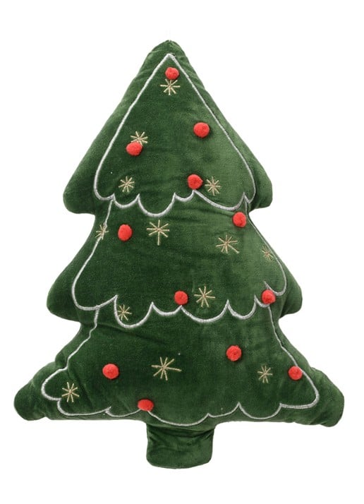 Decoris Kerstboom sierkussen 35 x 48 cm