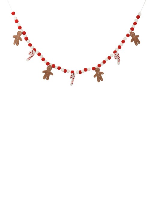 Decoris Kerstslinger 150 cm - voorkant rood