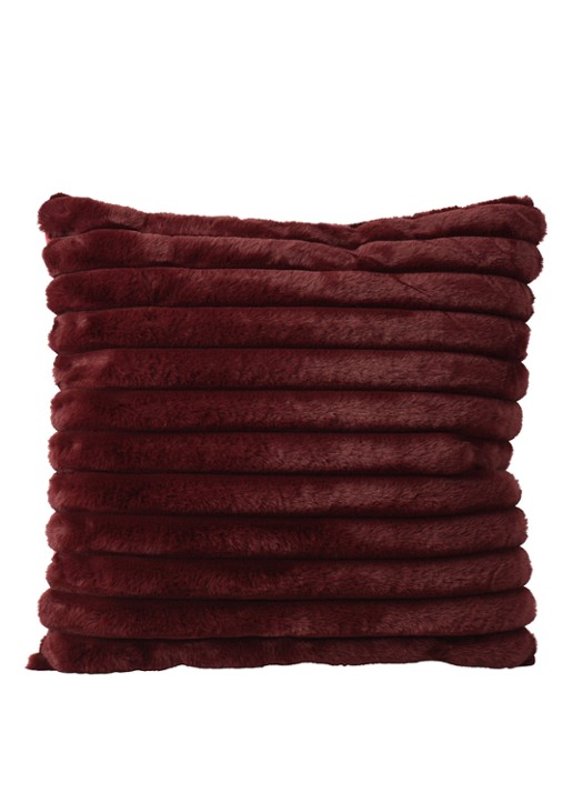 Decoris Maroon sierkussen 45 x 45 cm - voorkant bordeauxrood