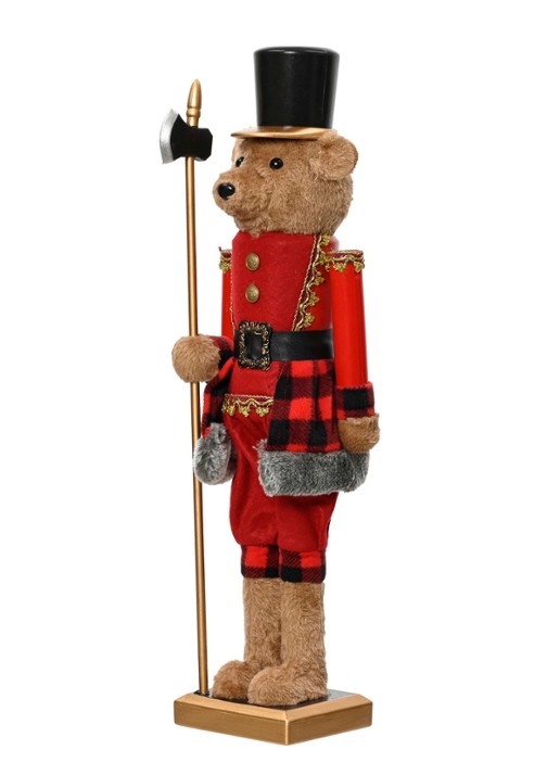 Decoris Notenkraker ornament 38 cm - voorkant rood