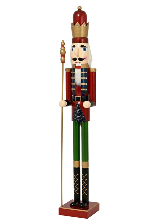 Decoris Notenkraker ornament 89 cm - voorkant rood