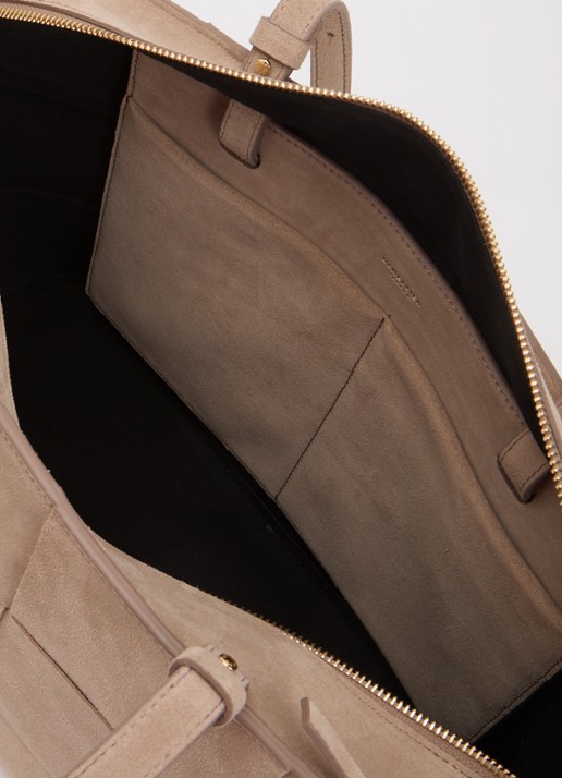 DeMellier The Florence schoudertas van suéde  - detail 4 taupe