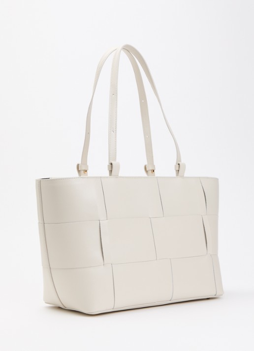 DeMellier The Florence shopper van leer - achterkant gebroken wit