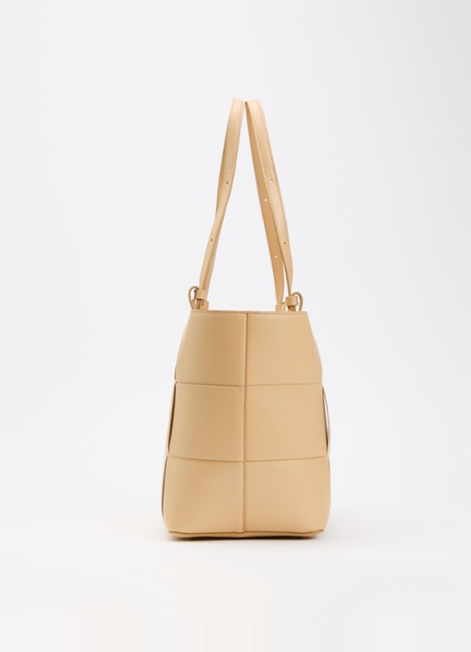 DeMellier The Florence shopper van leer - detail 3 beige