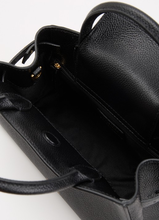 DeMellier The Hudson Small handtas van leer met afneembare schouderriem - detail 2 zwart