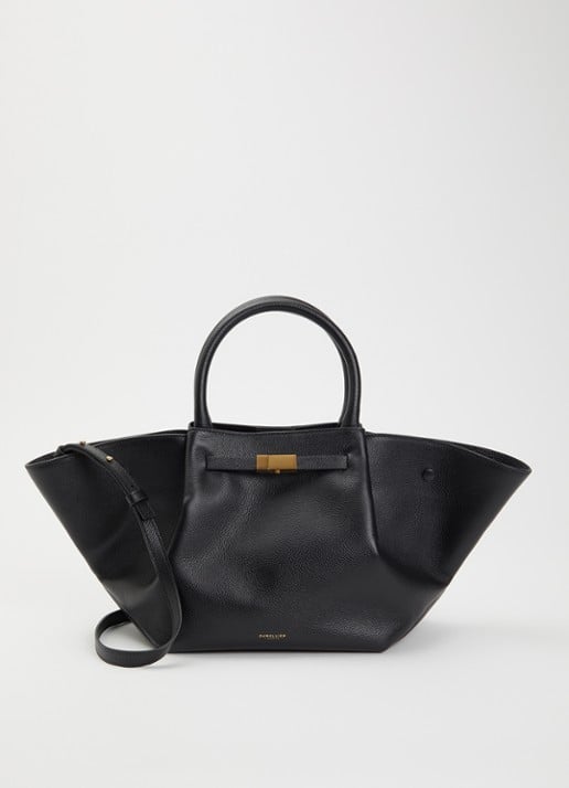 DeMellier The Midi New York handtas van leer