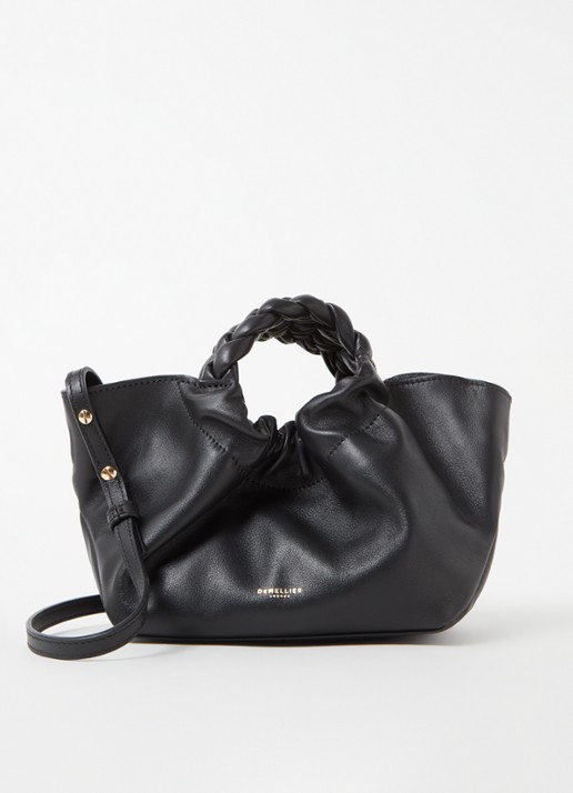 DeMellier The Mini Los Angeles XS handtas van leer - voorkant zwart