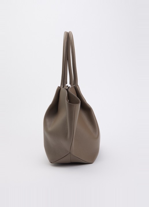 DeMellier The New York handtas van leer - detail 4 taupe