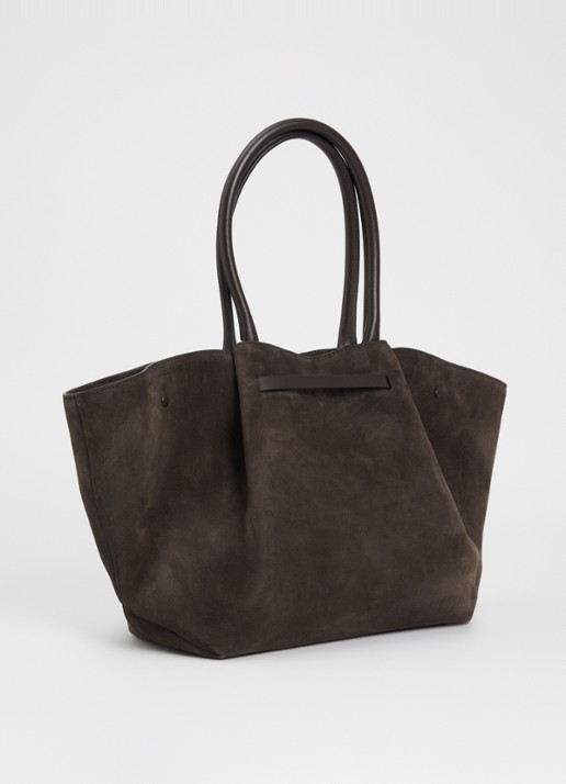 DeMellier The New York handtas - achterkant chocoladebruin