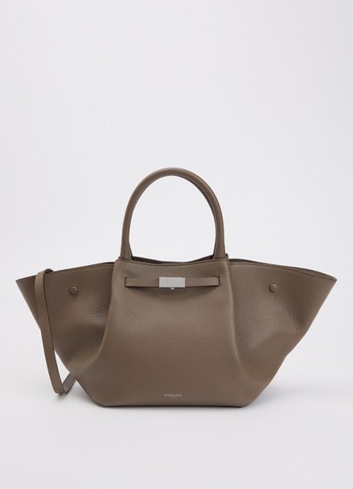 DeMellier The New York Midi handtas van leer