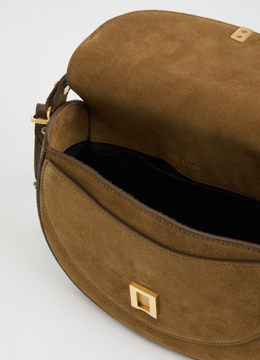 DeMellier The Siena crossbodytas van leer - detail 4 bruin