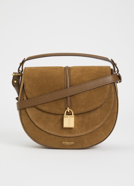 DeMellier The Siena crossbodytas van leer - voorkant 2 bruin