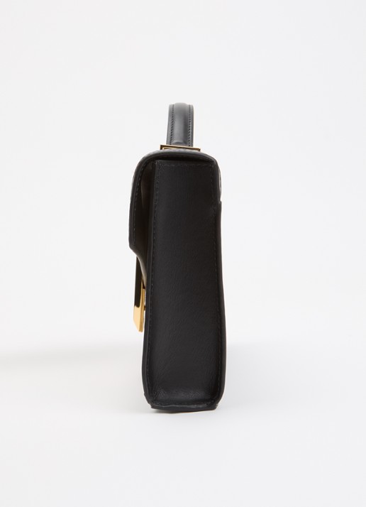 DeMellier The Vancouver clutch van leer - detail 4 zwart