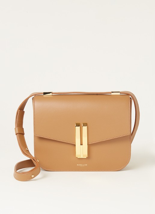 DeMellier The Vancouver crossbodytas van leer - voorkant bruin