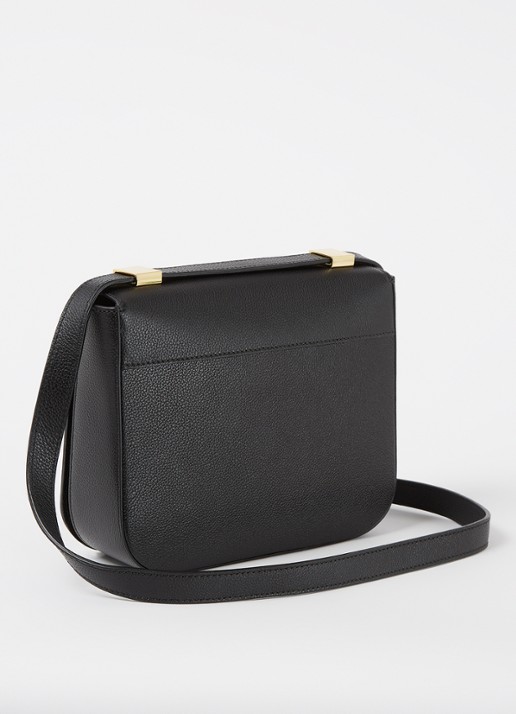 DeMellier Vancouver crossbodytas van leer - achterkant 4 zwart