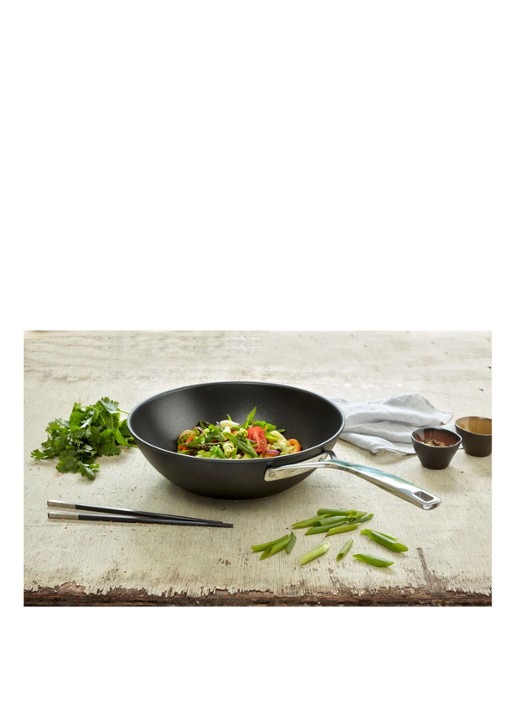 Demeyere Alu Pro 5 wokpan Ø30 cm - voorkant 3 zwart