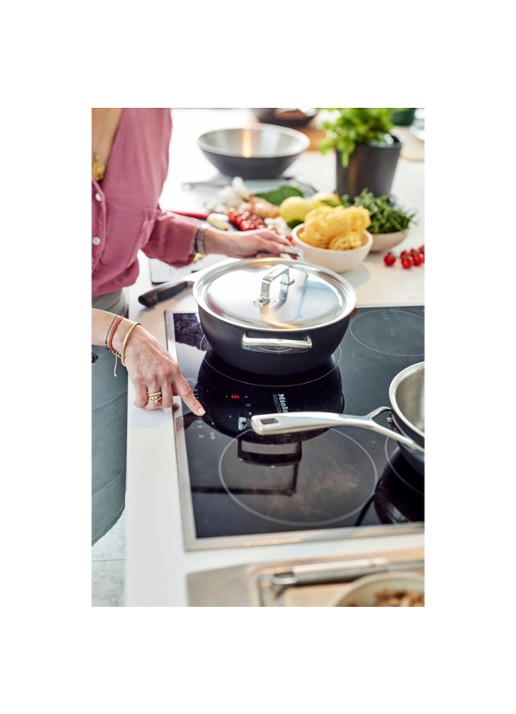 Demeyere Black 5 conische sudderpot met deksel Ø24 cm - detail 2 zwart