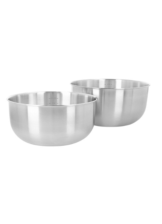 Demeyere Specialties 3 beslagkom set van 2 - voorkant 2 zilver