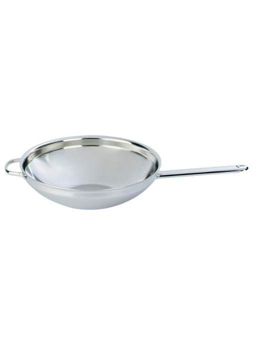 Demeyere Wok Ø32 cm - detail 3 roestvrijstaal