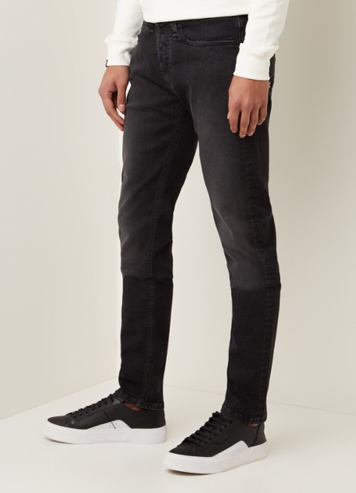 Denham Bolt skinny jeans met gekleurde wassing - detail 3 zwart