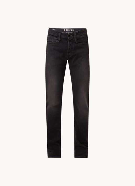 Denham Bolt skinny jeans met gekleurde wassing - voorkant 4 zwart