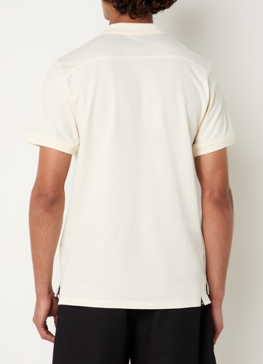 Denham Brian regular fit polo met logoborduring - achterkant creme