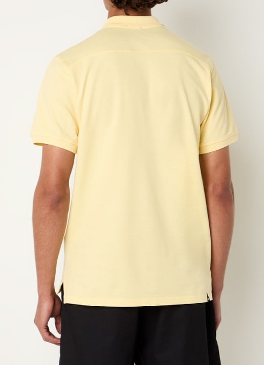 Denham Brian regular fit polo met logoborduring - achterkant 3 geel