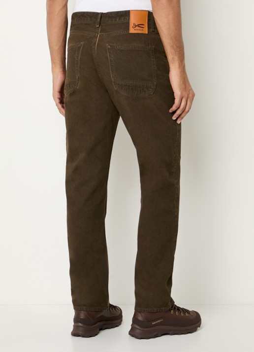 Denham Dagger straight leg jeans met gekleurde wassing - achterkant donkerbruin