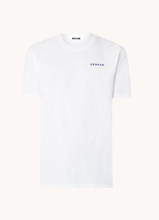 Denham Dev T-shirt met logo- en backprint