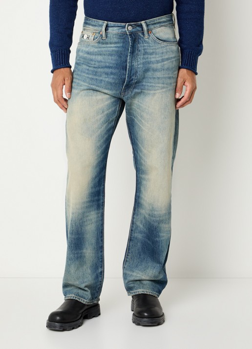 Denham Eastwider Henry straight leg jeans met lichte wassing - detail 4 indigo