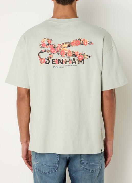 Denham Flowy T-shirt met logo- en backprint