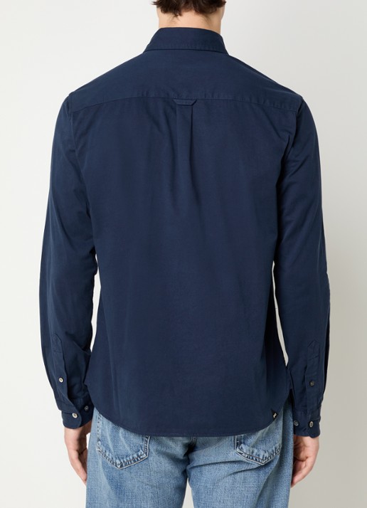 Denham Guilty regular fit overhemd met borstzak - achterkant donkerblauw
