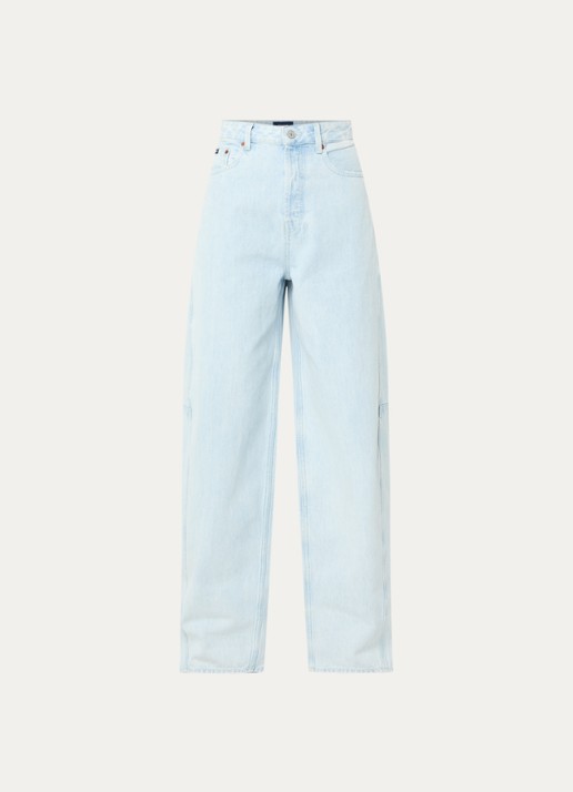 Denham Maki high waist wide leg jeans met lichte wassing
