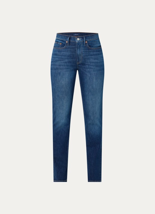 Denham Mizuki high waist slim fit jeans met donkere wassing - voorkant 2 indigo