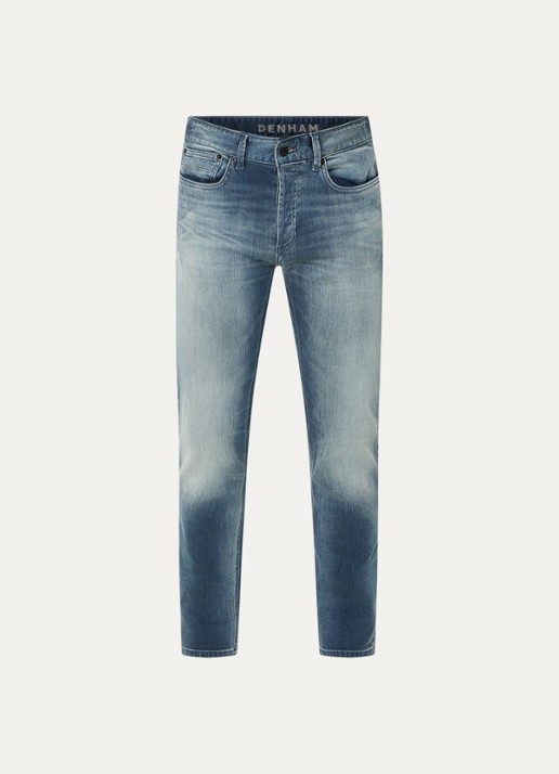 Denham Razor slim fit jeans met donkere wassing - voorkant indigo