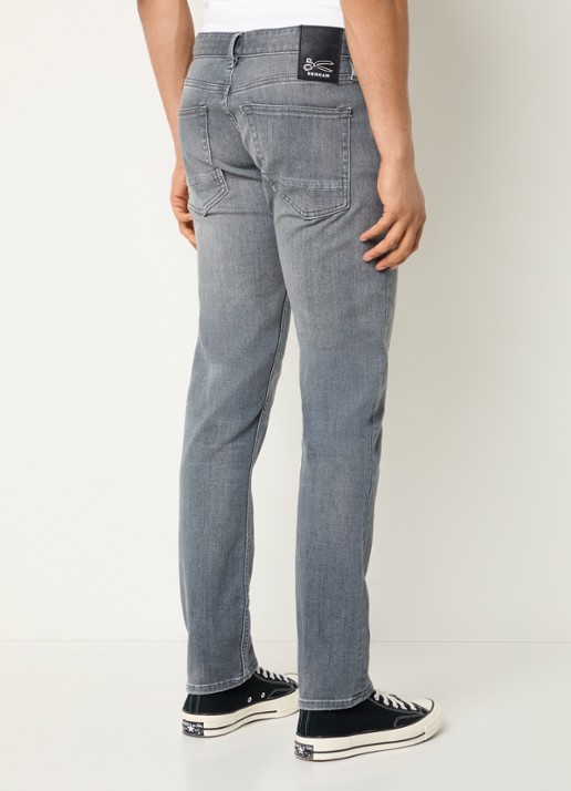 Denham Razor slim fit jeans met gekleurde wassing - achterkant 3 grijs