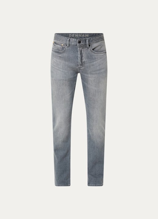 Denham Razor slim fit jeans met gekleurde wassing - voorkant 4 grijs