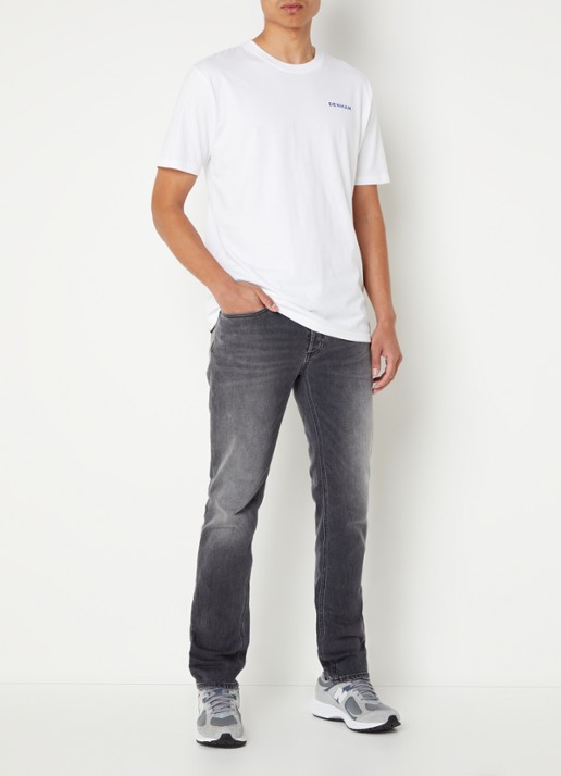 Denham Razor slim fit jeans met gekleurde wassing - voorkant 2 donkergrijs