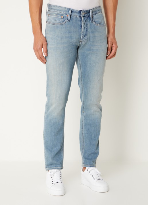 Denham Razor slim fit jeans met lichte wassing - detail 4 indigo